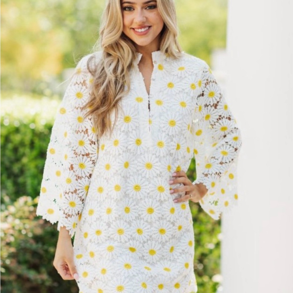 White and Yellow J Marie Daisy Dress